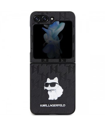 Karl Lagerfeld Saffiano Monogram Choupette Pin case for Samsung Galaxy Z Flip 5 - black