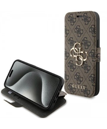 Guess 4G Metal Logo case for iPhone 15 Pro - brown