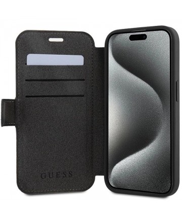 Guess 4G Metal Logo case for iPhone 15 Pro - gray