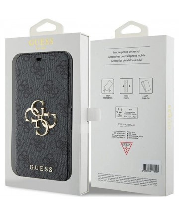 Guess 4G Metal Logo case for iPhone 15 Pro - gray
