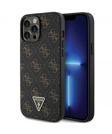 Guess 4G Triangle Metal Logo case for iPhone 14 Pro - black