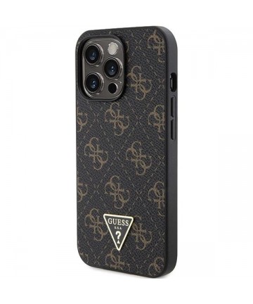 Guess 4G Triangle Metal Logo case for iPhone 14 Pro - black