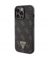 Guess 4G Triangle Metal Logo case for iPhone 14 Pro - black