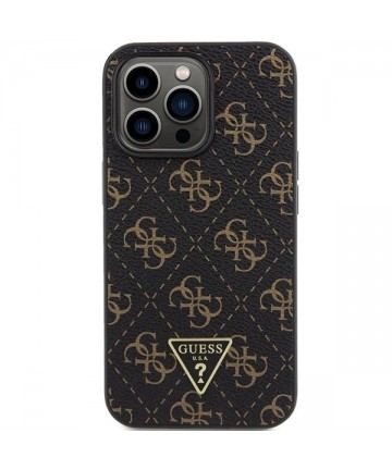 Guess 4G Triangle Metal Logo case for iPhone 14 Pro - black