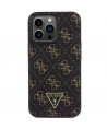 Guess 4G Triangle Metal Logo case for iPhone 14 Pro - black