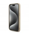 Guess Saffiano Iridescent Script case for iPhone 14 Pro - gold