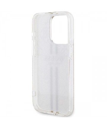 Guess IML 4G Gold Stripe case for iPhone 14 Pro Max - pink