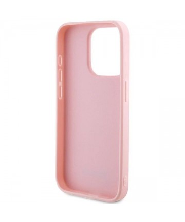 Guess Saffiano Iridescent Script case for iPhone 14 Pro Max - pink