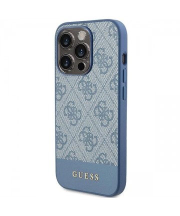 Guess 4G Stripe Collection case for iPhone 15 Pro - blue