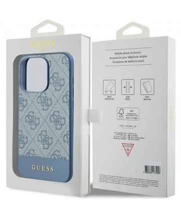 Guess 4G Stripe Collection case for iPhone 15 Pro - blue