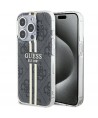 Guess IML 4G Gold Stripe case for iPhone 15 Pro - black