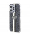 Guess IML 4G Gold Stripe case for iPhone 15 Pro - black