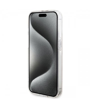 Guess IML 4G Gold Stripe case for iPhone 15 Pro - pink