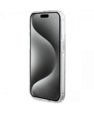 Guess IML 4G Gold Stripe case for iPhone 15 Pro - brown