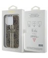 Guess IML 4G Gold Stripe case for iPhone 15 Pro - brown