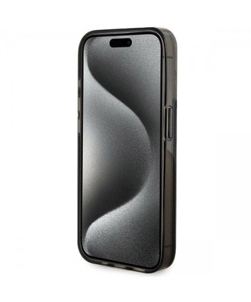Guess Liquid Glitter Gold Stripes case for iPhone 15 Pro - black