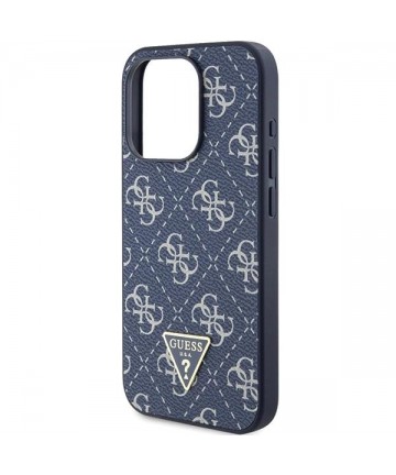 Guess 4G Triangle Metal Logo case for iPhone 15 Pro - blue