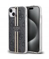 Guess IML 4G Gold Stripe case for iPhone 15 Plus / 14 Plus - black