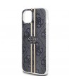 Guess IML 4G Gold Stripe case for iPhone 15 Plus / 14 Plus - black