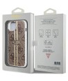 Guess IML 4G Gold Stripe case for iPhone 15 Plus / 14 Plus - brown
