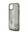 Guess Liquid Glitter Gold Stripes case for iPhone 15 Plus / 14 Plus - black