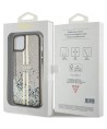 Guess Liquid Glitter Gold Stripes case for iPhone 15 Plus / 14 Plus - black