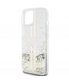 Guess Liquid Glitter Gold Stripes case for iPhone 15 Plus / 14 Plus - transparent