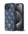 Guess 4G Triangle Metal Logo case for iPhone 15 Plus / 14 Plus - blue