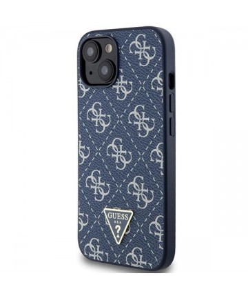Guess 4G Triangle Metal Logo case for iPhone 15 Plus / 14 Plus - blue