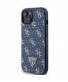 Guess 4G Triangle Metal Logo case for iPhone 15 Plus / 14 Plus - blue