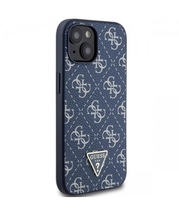 Guess 4G Triangle Metal Logo case for iPhone 15 Plus / 14 Plus - blue