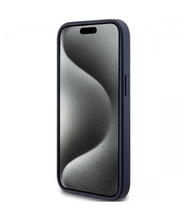 Guess 4G Triangle Metal Logo case for iPhone 15 Plus / 14 Plus - blue