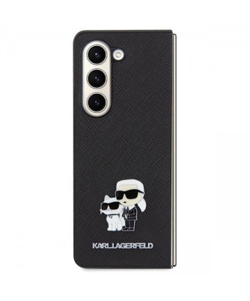 Karl Lagerfeld Saffiano Karl&Choupette Pin case for Samsung Galaxy Z Fold 5 - black