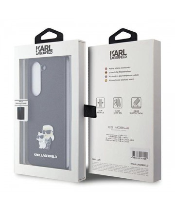 Karl Lagerfeld Saffiano Karl&Choupette Pin case for Samsung Galaxy Z Fold 5 - black