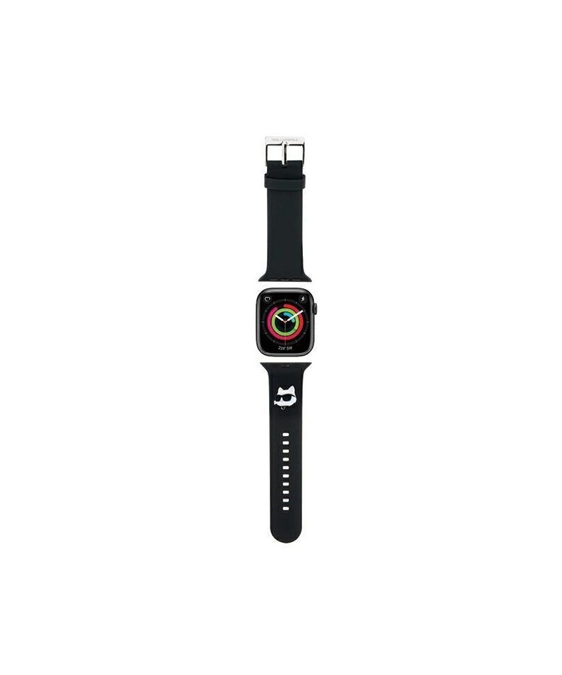Karl Lagerfeld 3D Rubber Choupette Head Strap for Apple Watch 42/44/45/49mm - Black