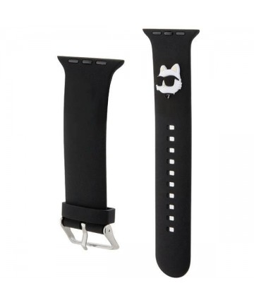Karl Lagerfeld 3D Rubber Choupette Head Strap for Apple Watch 42/44/45/49mm - Black