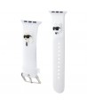 Karl Lagerfeld 3D Rubber Karl&Choupette Heads strap for Apple Watch 42/44/45/49mm - white