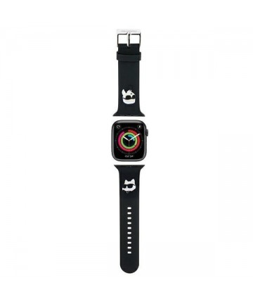 Karl Lagerfeld 3D Rubber Karl&Choupette Heads strap for Apple Watch 42/44/45/49mm - black