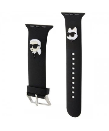 Karl Lagerfeld 3D Rubber Karl&Choupette Heads strap for Apple Watch 42/44/45/49mm - black
