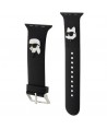 Karl Lagerfeld 3D Rubber Karl&Choupette Heads strap for Apple Watch 42/44/45/49mm - black