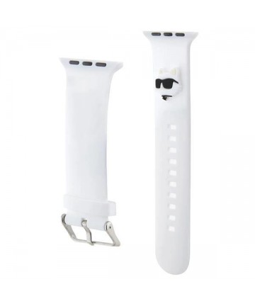Karl Lagerfeld 3D Rubber Choupette Heads Strap for Apple Watch 38/40/41mm - White