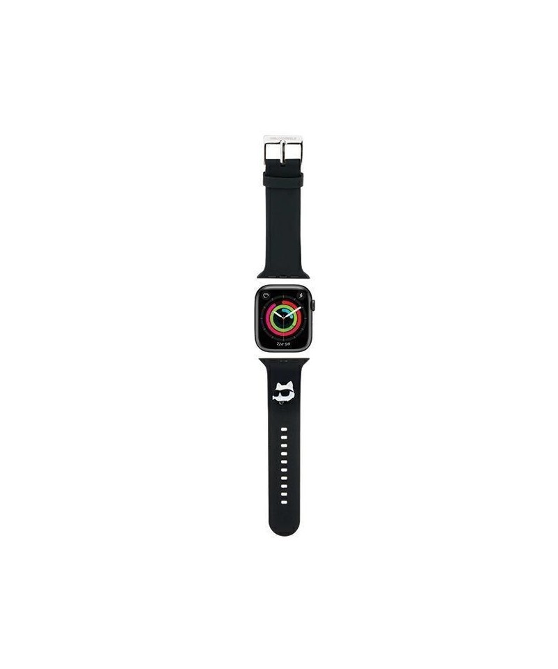 Karl Lagerfeld 3D Rubber Choupette Heads Strap for Apple Watch 38/40/41mm - Black