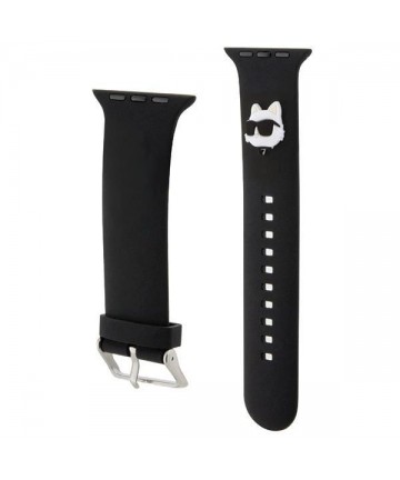Karl Lagerfeld 3D Rubber Choupette Heads Strap for Apple Watch 38/40/41mm - Black