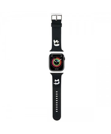 Karl Lagerfeld 3D Rubber Karl&Choupette Heads strap for Apple Watch 38/40/41mm - black