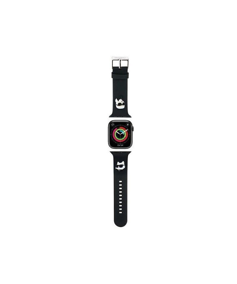 Karl Lagerfeld 3D Rubber Karl&Choupette Heads strap for Apple Watch 38/40/41mm - black
