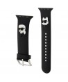 Karl Lagerfeld 3D Rubber Karl&Choupette Heads strap for Apple Watch 38/40/41mm - black