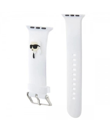 Karl Lagerfeld 3D Rubber Karl Head strap for Apple Watch 38/40/41mm - white