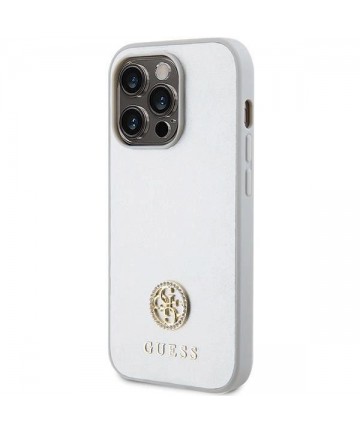 Guess Strass Metal Logo case for iPhone 15 Pro - silver