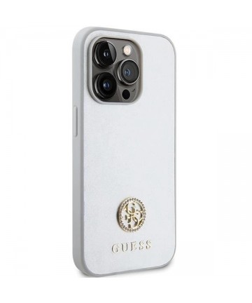 Guess Strass Metal Logo case for iPhone 15 Pro - silver