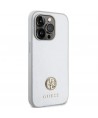 Guess Strass Metal Logo case for iPhone 15 Pro - silver